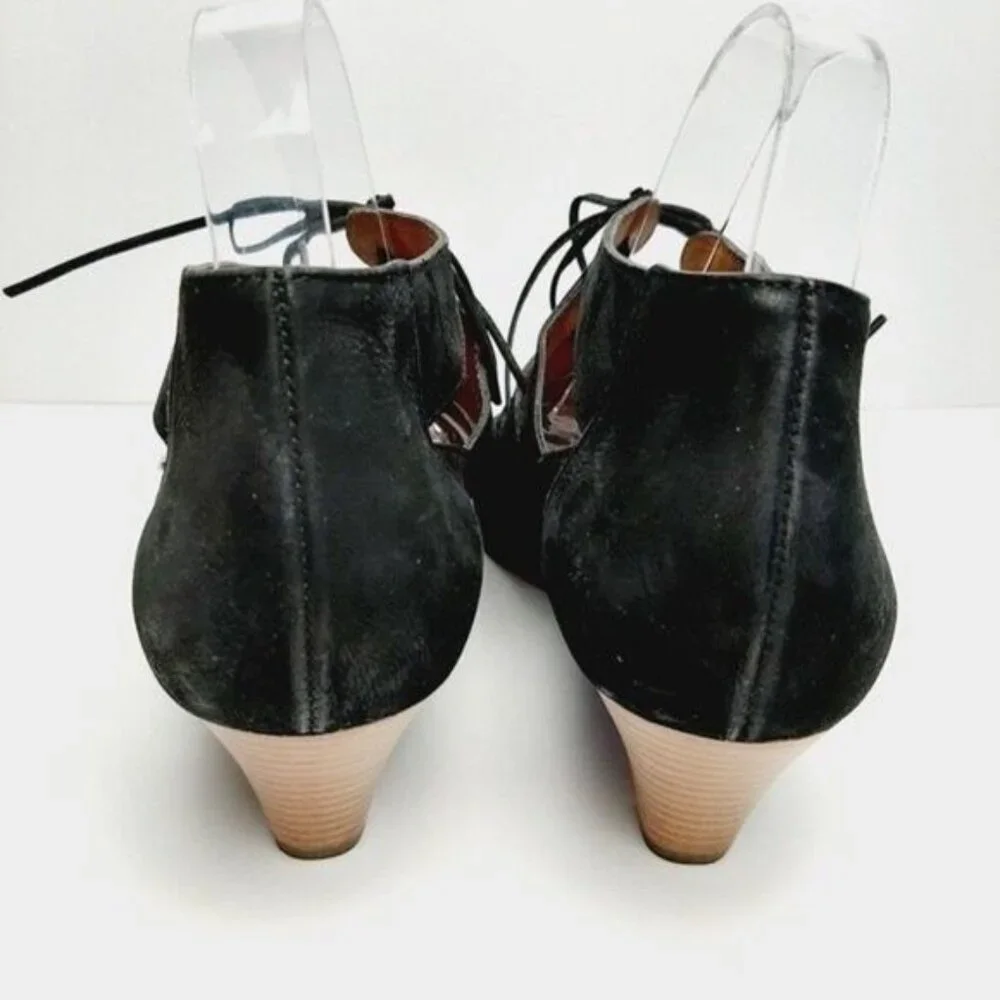 PAUL GREEN Prague Handmade Gladiator Cut Out Lace-up Suede Heels Sz 8 - Picture 8 of 15